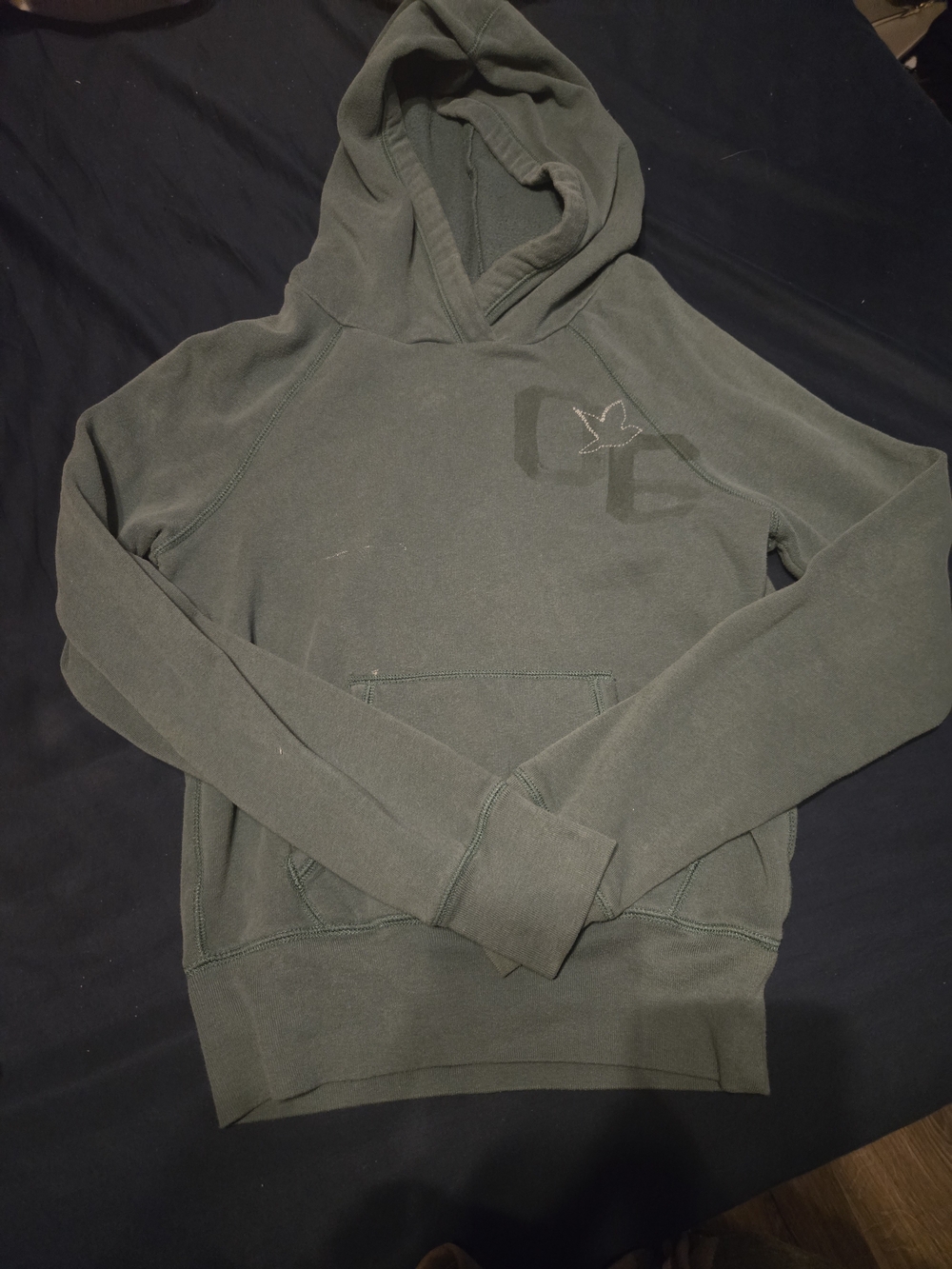 Men's Hooded Pullover Sweatshirt - Olive Green